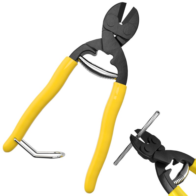 Outivity 8" Cutting Pliers Wire Cutter Steel Cable Cuts Copper Wire, Rope Spring Wire Multi-Function Hand Tool For Electricians,Homes - Image 1